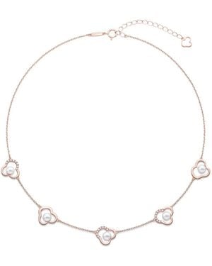 Tasaki Collar Chants Signature Con Diamantes Y Perla De Akoya - Neutro