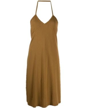 KHAITE Mischa Cotton Midi Dress - Yellow