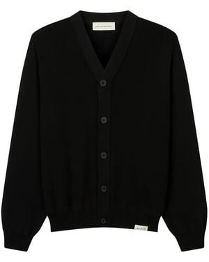 MAN ON THE BOON. Cardigan À Effet D'Épaules Descendues - Noir