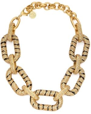 Roberto Cavalli ビジュートリム ネックレス - メタリック
