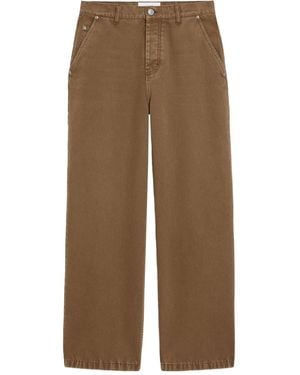 Ami Paris Cotton Large-Fit Jeans - Brown