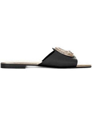 Just Cavalli Elisie Satin Slide Sandals - Black