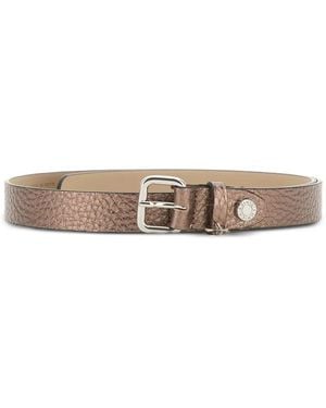 Gianni Chiarini Cinturón De Piel Texturizada - Blanco