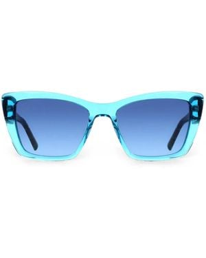 DKNY Geometric-Frame Sunglasses - Blue