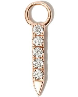 Maria Tash 18Kt Rose Eternity Bar Diamond Charm - Multicolour