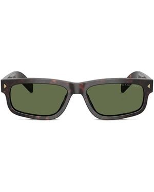 Prada Occhiali Da Sole Squadrati - Verde