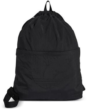 adidas Logo-Embossed Drawstring Backpack - Black