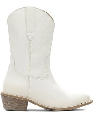 Moma Pointed-Toe Cowboy Boots - White