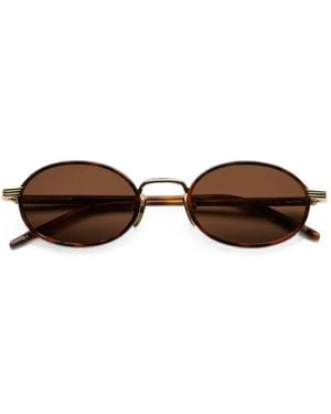 Chimi Lea Sonnenbrille Mit Ovalem Gestell - Braun