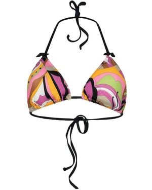 Paramidonna Top De Bikini Kourtney Con Motivo Abstracto - Blanco