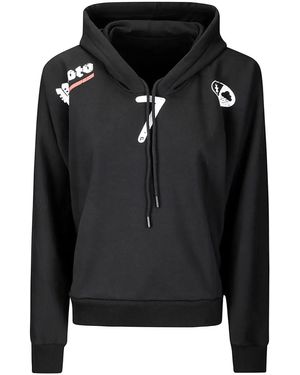 PROTOTYPES Number-Print Hoodie - Black