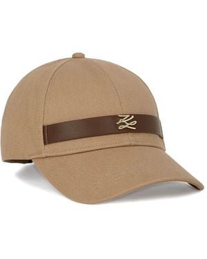 KARL LAGERFELD K/Autograph Belt Cap - Brown