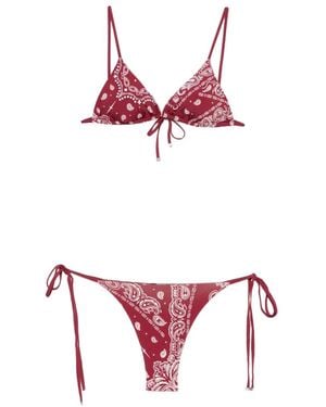 VENUJA Bikini À Imprimé Cachemire - Rouge