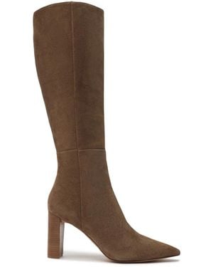 Alexandre Birman Elisa 85Mm Suede Boots - Brown