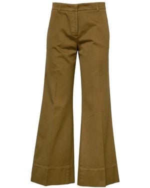 Ql2 Creased Palazzo Pants - Green