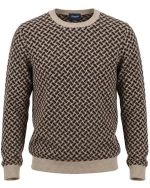 Drumohr Razor Blade Crew-Neck Sweater - Gray