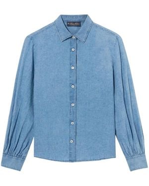 Brooks Brothers Balloon-Sleeve Shirt - Blue