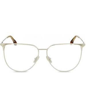 Victoria Beckham Oval-Frame Glasses - Natural