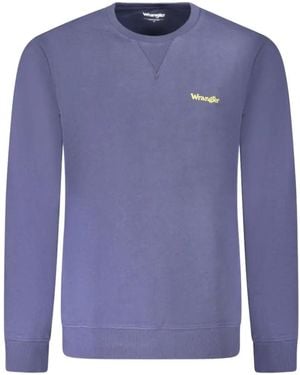 Wrangler Sudadera De Algodón Con Logo Bordado - Azul