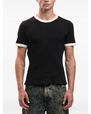 Marni Ribbed Ringer Tシャツ - ブラック