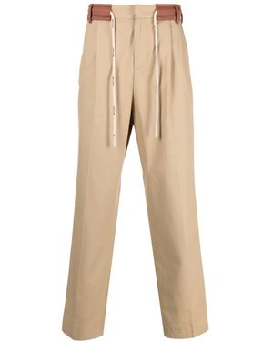 Palm Angels Drawstring Side Stripe Track Trousers - Natural