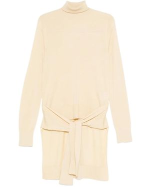 TOTEME Tie-detail turtleneck dress - Natur