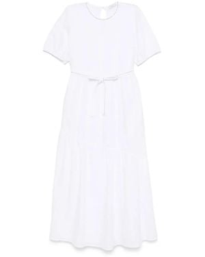 Peserico Bead-Detail Midi Dress - White