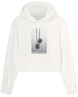 Palm Angels Sweatshirt With Logo - White
