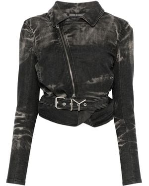 Y. Project Wrap Denim Jacket - Black