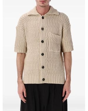 Roberto Collina Cardigan À Manches Courtes - Natural