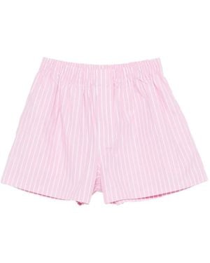 Balenciaga Pantalones cortos a rayas - Rosa