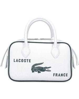 Lacoste Logo Print Tote Bag - White