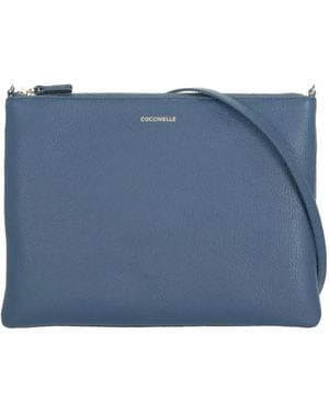 Coccinelle Logo-print Leather Clutch Bag - Blue