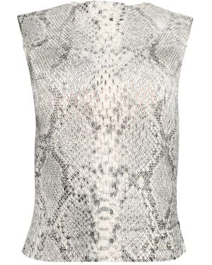Alexander Wang Snakeskin-Print Sleeveless Top - Grey