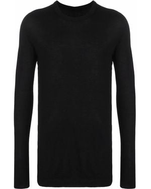 Boris Bidjan Saberi カシミア リブトリム セーター - ブラック