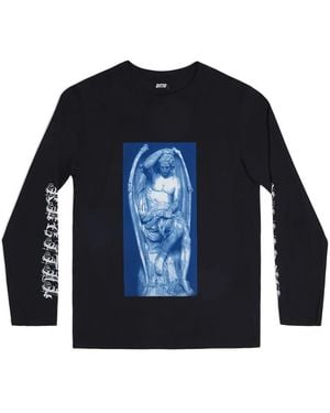 Brooks Graphic-Print Long-Sleeve T-Shirt - Blue