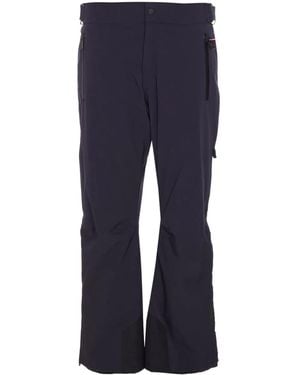 Moncler Pantalon Matelassé À Fermeture Zippée - Bleu