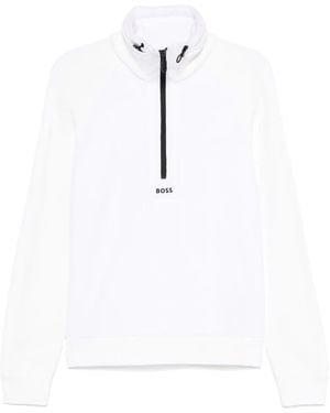 BOSS Sweatshirt Mit Kordelzug - Weiß