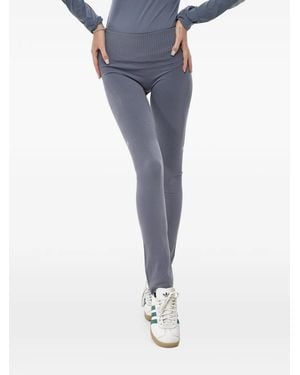 Off-White c/o Virgil Abloh Logo-Print Seamless Leggings - Blue