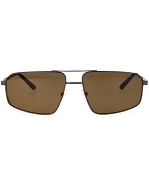 Emporio Armani Geometric-Frame Sunglasses - Brown
