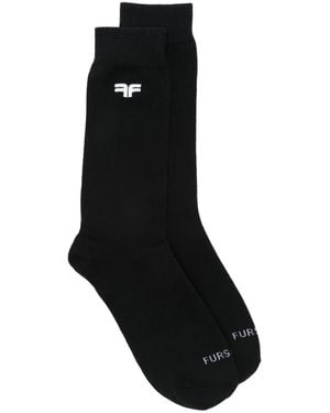 Fursac Logo-Embroidered Socks - Black