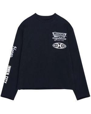 Honor The Gift Logo Crew-Neck T-Shirt - Blue