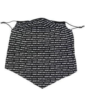 Helmut Lang Slogan-Print Face Mask - Black