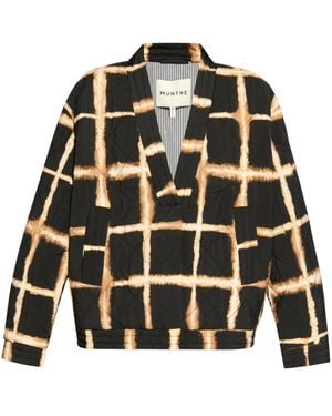 Munthe Omaha- Checked Quilted Jacket - Black