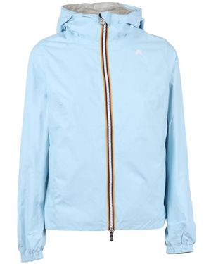 K-Way Colorblock Hooded Jacket - Blue