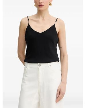 Guess Logo-Lettering Tank Top - Black
