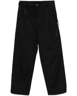 C.P. Company Logo-Patch Cargo Trousers - Black