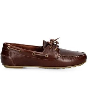 GANT Lace-Up Leather Boat Shoes - Brown