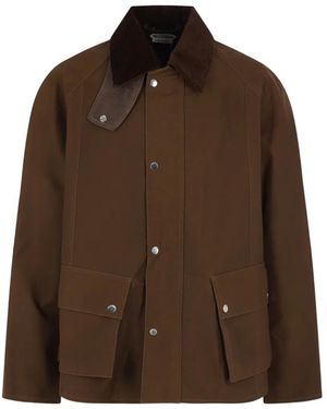 JW Anderson Raglan-Sleeve Corduroy-Collar Jacket - Brown