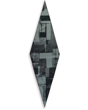 ZEGNA Abstract-Print Diamond-Shaped Scarf - Grey